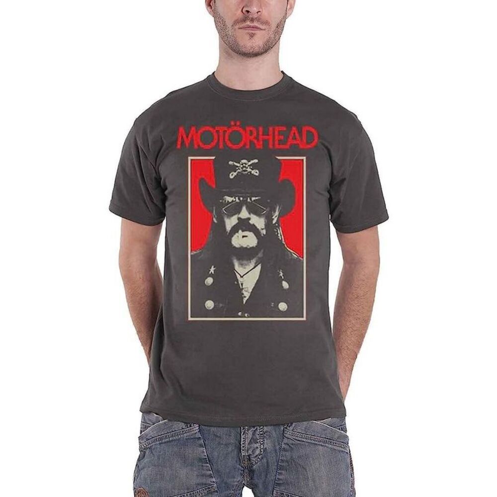 Motorhead Unisex Adult Lemmy RJ Cotton T-Shirt / Charcoal Grey